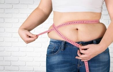 Fat accumulates in the waist