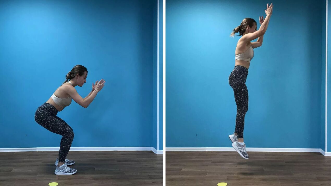 Jump out of the squat position