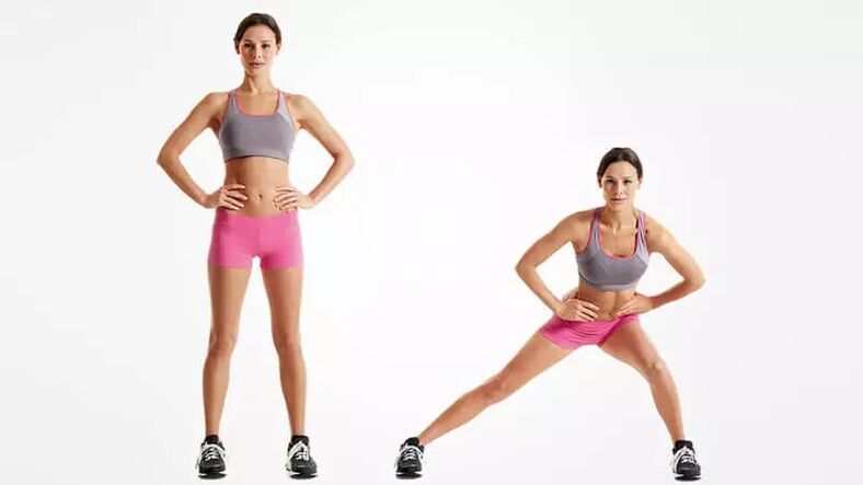 Side lunges to lose weight